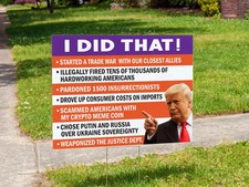 Anti Trump Yard Sign Did That Double Political Protest Election Outdoor Decor