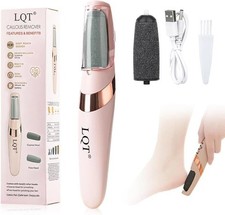 LQT  Electric Foot File   Rechargeable Callus Remover Men  Women  Pink, White 