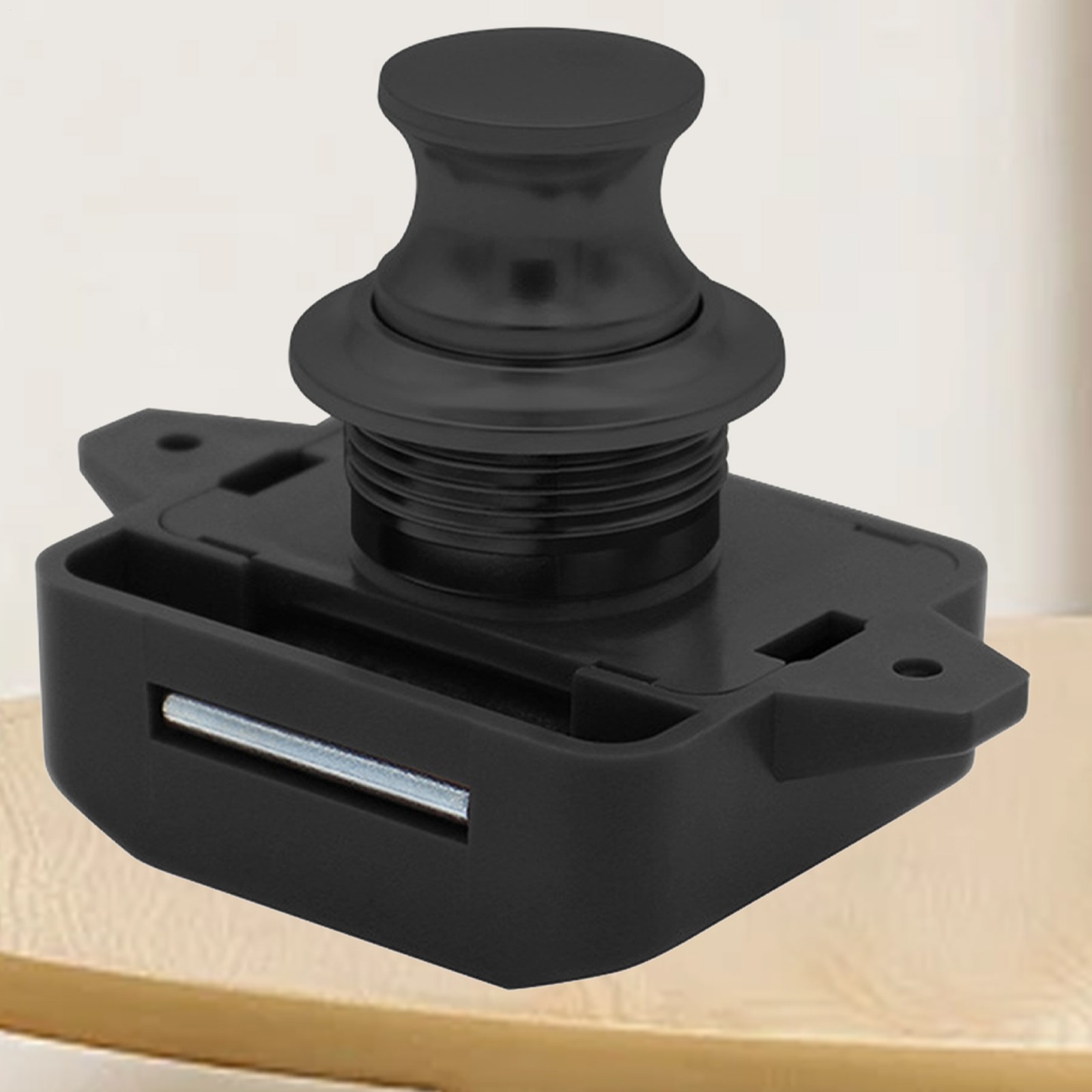 Push Button Cupboard Lock Door Latch Keyless Cabinet Drawer Catch Knob Caravan