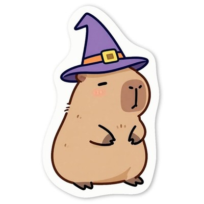 Aufkleber Sticker ''Zauberer Capybara'' (DW063759)