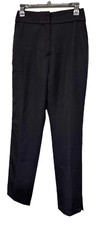 JACQUEMUS LE RAPHIA Black 100 Virgin Wool Pants FR38 US6 Straight Leg w/Slit