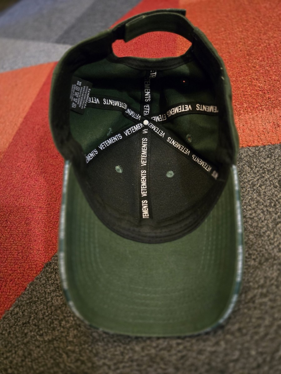 VETEMENTS Baseball Cap 100% Cotton GREEN Men WSS18AC17 | eBay