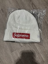 Supreme New Era Box Logo Beanie White FW21