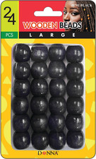 Wooden Beads Large 24Pcs, Hair Beads for Hair Jewelry Making Kit DIY Hair Braidi