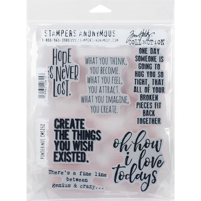 STAMPERS ANONYMOUS Tim Holtz Cling Stamps 7"X8.5"-Ponderings - CMS-252