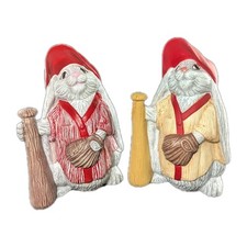 Mayco Stampo Ceramica Coniglio Giocatori Baseball Ornamenti Pasqua Retrò X2 1993 BU21