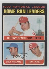 1971 O-Pee-Chee League Leaders Johnny Bench Tony Perez Billy Williams HOF 1m4