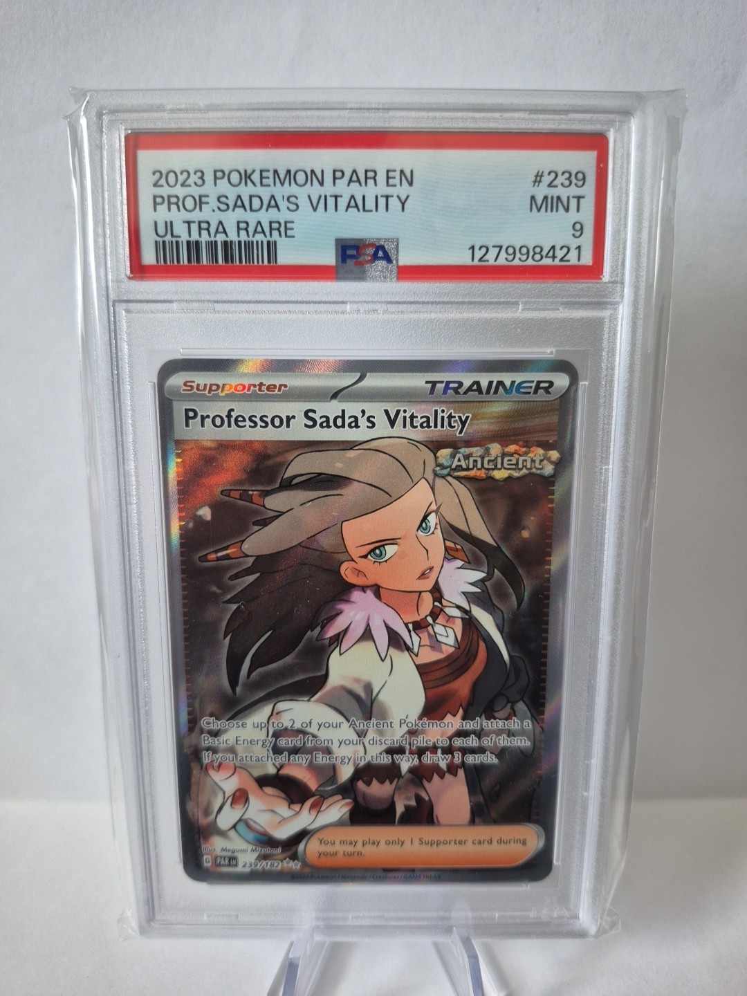 2023 Pokemon Paradox Rift Professor Sada’s Vitality 239/182 Ultra Rare PSA 9