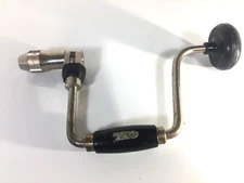 Vintage FULLER Hand Crank Drill Brace Wooden Handle and Knob 