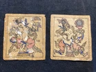Antique Mongolian Tibetan Buddhist Tantric Woodenprint Amulet Mongolia #Y7-5x5.5