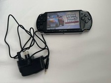 Sony PSP Black Handheld Game Console System with Charger and 4 Games Working