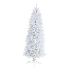 6-ft Slim White Artificial Christmas Tree with 743 Bendable Branches