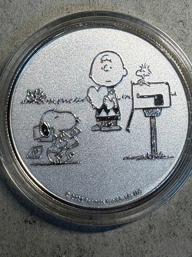 2021 "Peanuts/Snoopy and Charlie Brown" 1 Ounce Silver Gem Proof in Capsule