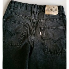 Levis SilverTab Jeans Youth Boy's Size 12 26x27 Black Stay Loose Denim Cotton