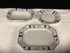 Set Of 3 Adams Lancaster Fine English Ironstone China Serving Pieces