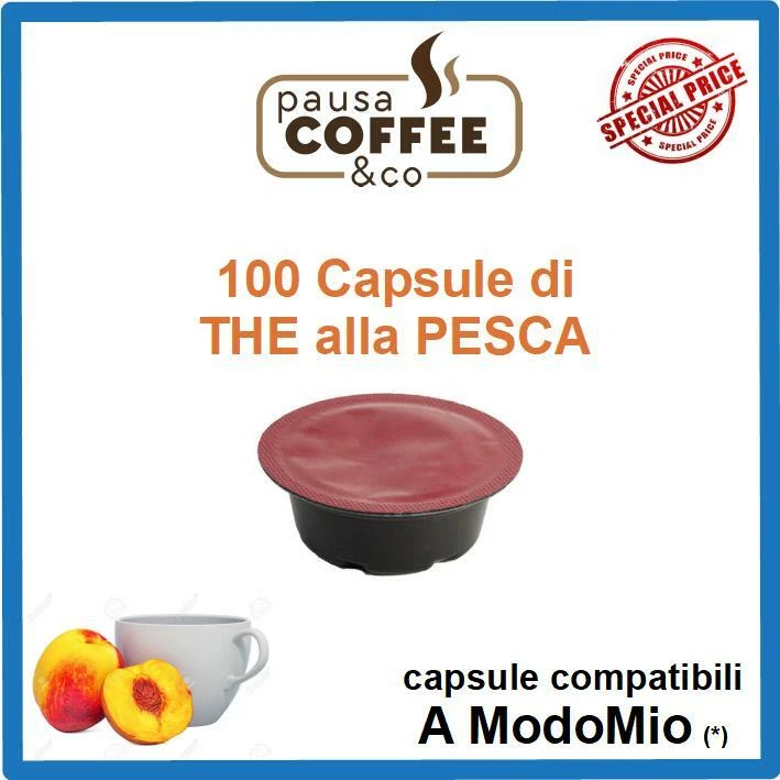 PAUSACOFFEE 100 capsule cialde THE TE TÈ ALLA PESCA compatibili Lavazza A MODO MIO