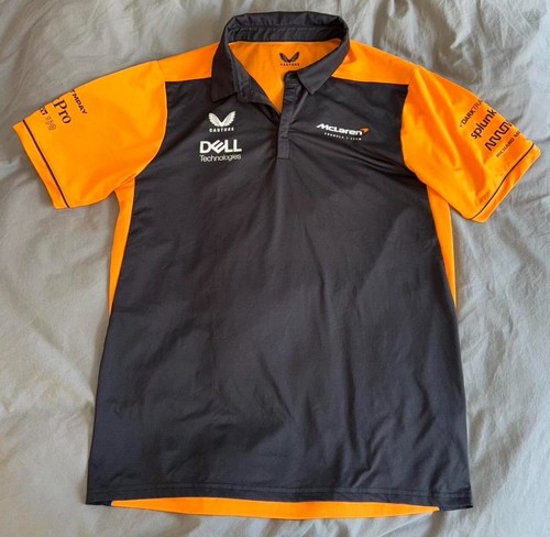Mclaren F1 racing button up tshirt with sponsors size M