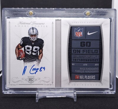 Amari Cooper 2015 National Treasures Rookie Jumbo Patch Auto Booklet 2/5 SSP