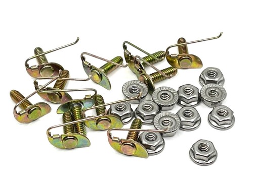 door fender vinyl trim clips & nuts for 1/2" - 5/8" wide moulding 12 pcs f ssfl - Foto 1 di 3