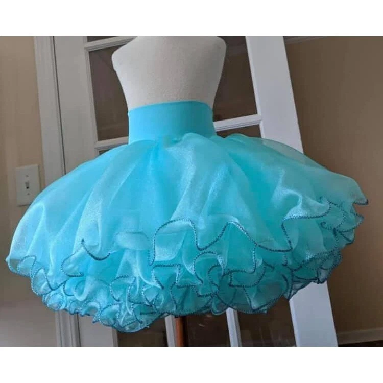 Vestido de 2 piezas azul agua y lila natural para niñas talla 5-7 Foto 3 de 4