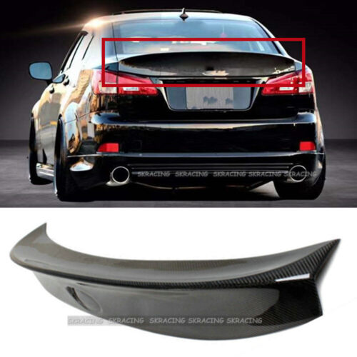 REAL Carbon Fiber HighKick Trunk Spoiler For LEXUS IS250 IS350 ISF 2006-12 Wald - Picture 3 of 21