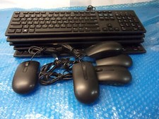 LOT OF 5 Dell Slim Wired Keyboard KB216t 0RKR0N RKR0N w/ Dell wired mouse MS116c