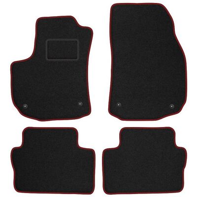 OP60-1 Satz Autoteppiche Velour STREAK Rot für Opel Zafira B 2005-2014 5 Passagi