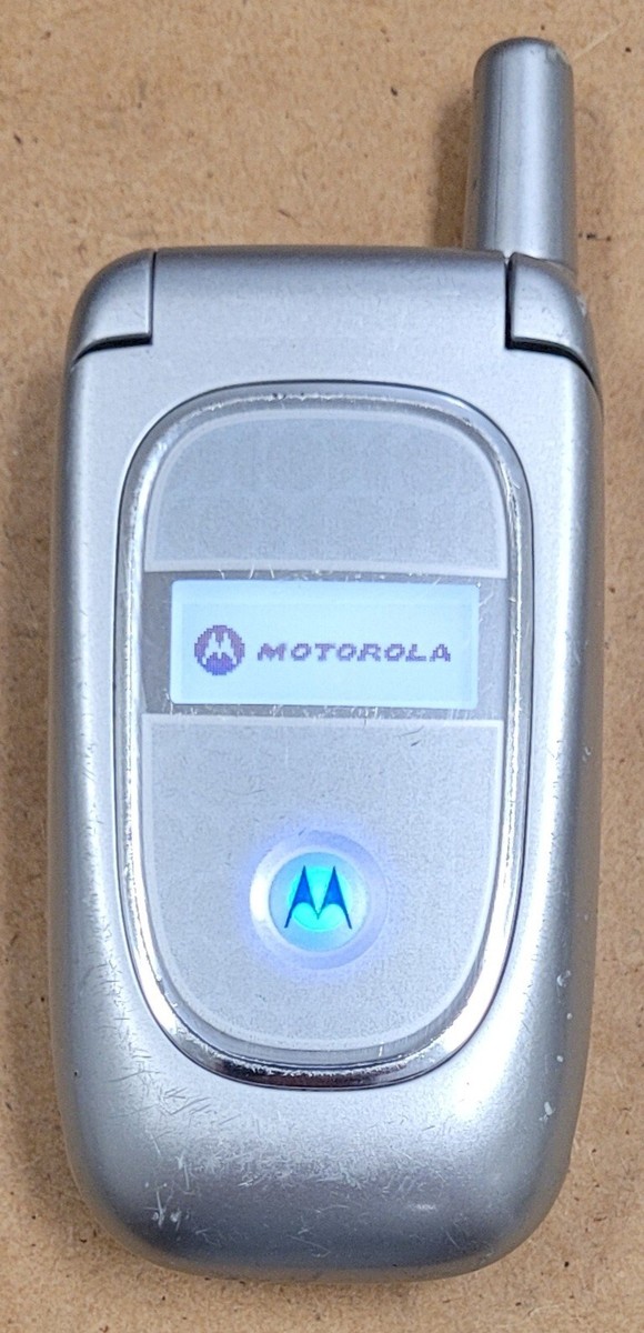 Motorola スマートフォン シルバー Motorola V190 - Silver ( Unlocked ) Super Rare International Flip