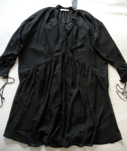 Robes midi surdimensionnées noires transparentes Georgette REPLAY taille S prix de prix de vente 170 £ - Photo 5/11