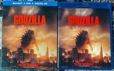 Godzilla Blu-ray  DVD  Digital Copy, 2014, 2-Disc Set w Embossed Slipcover 