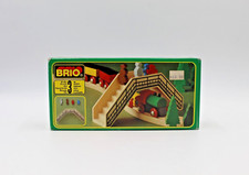 Brio Footbridge and Figures 33568 1988 / Brio Wooden Railway In Box w/Figures