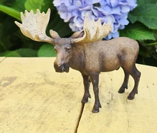 Schleich MALE Bull MOOSE Retired Wildlife Animal Figure 2016