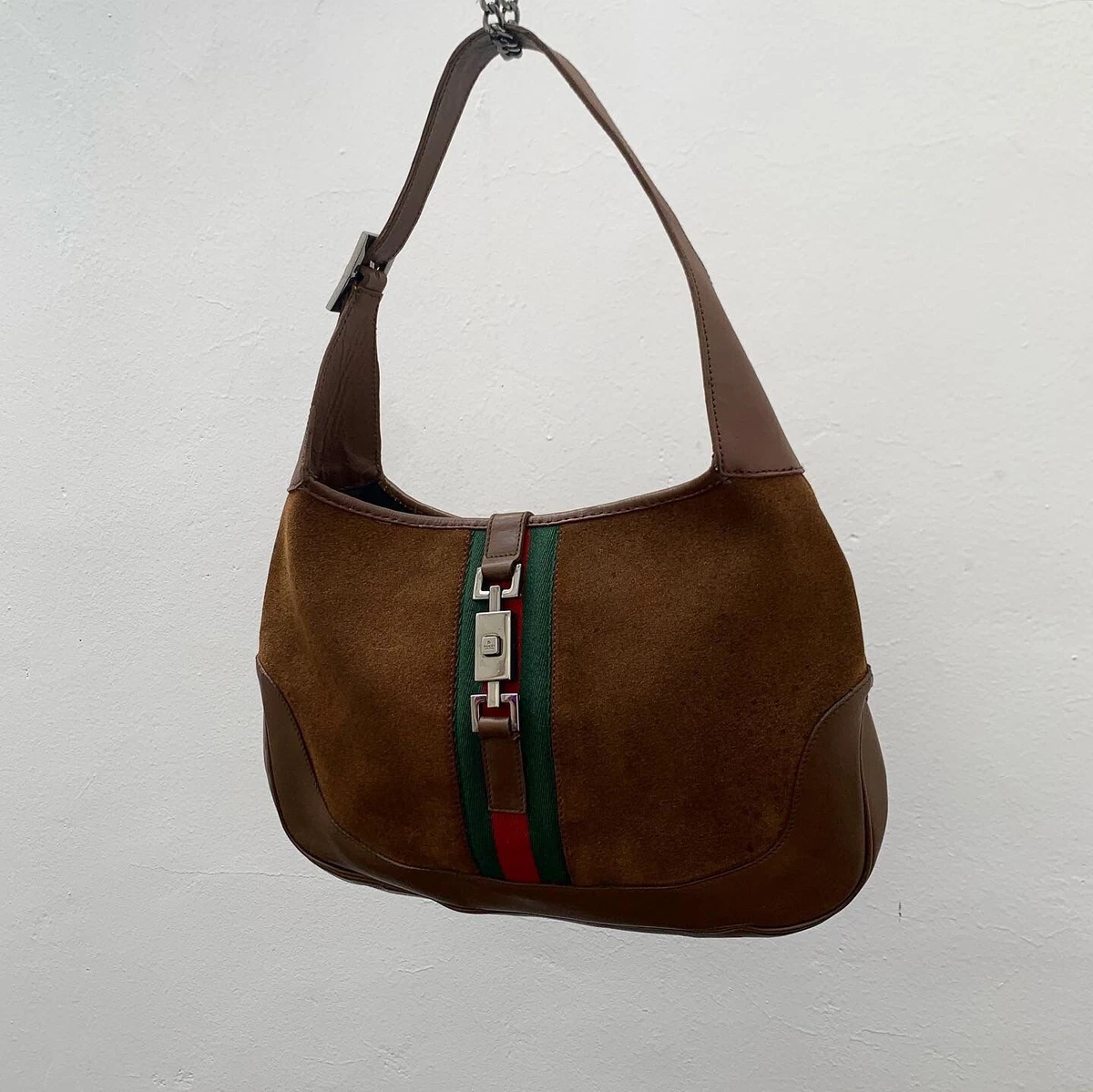 Jackie 1961 medium shoulder bag in brown suede