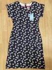 BNWT Weird Fish ORGANIC COTTON JERSEY DRESS size UK 8 rrp £40 Navy Blue NEW
