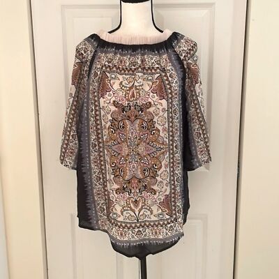Soft Surroundings Printed Paisley Tunic Top