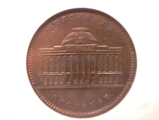(1837) Hard Times Token -  NGC AU-55BN.  Merchants Exchange.  NICE!