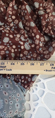NWT Free People Tessa Floral Print Ruched Dress Brown Light Blue Size S - Picture 9 of 15
