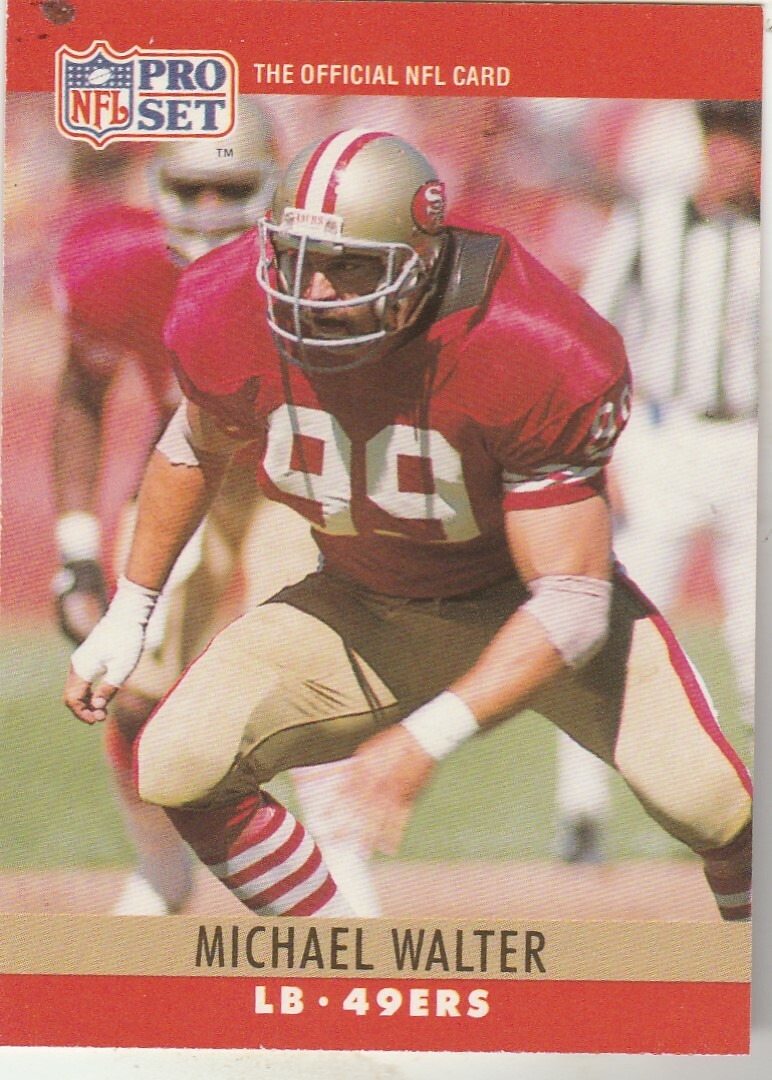 FREEVSHIPPING-MINT-1990 Pro Set #298 Mike Walter San Francisco 49ers 
