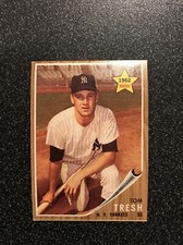 TOM TRESH 1962 Topps Set Break ROOKIE RC CARD# 31 NEW YORK YANKEES