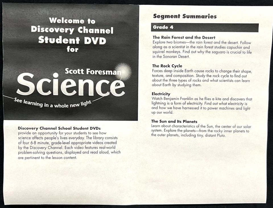 4th Grade -SCIENCE - STUDENT & ACTIVITY DVDs  (English/Spanish)  (2 DVDs) (2006) - Image 4 of 4