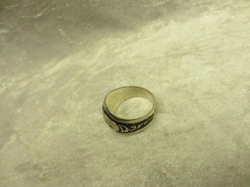 Fingerring, Silber, 875°. Niello. 1970. (F161-14) - Bild 3 von 5