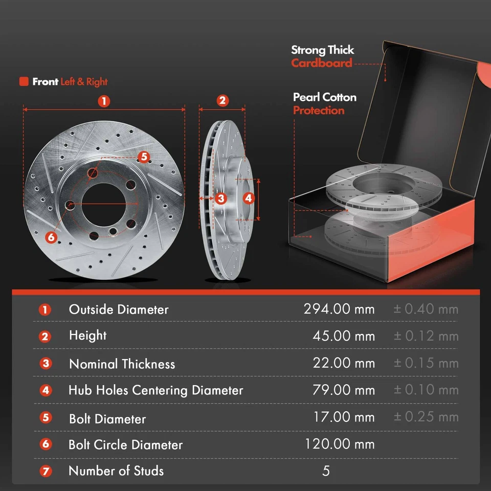 12x Rotores de freno perforados delanteros y traseros y pastillas de cerámica para Mini Cooper Countryman Foto 2 de 4