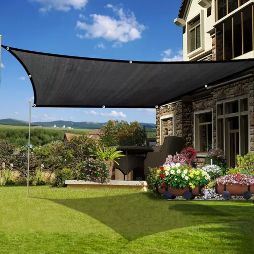 Terrassen-Sonnenschutznetz UV-Sonnenschutzplane Staubdicht und Belüftet 105g - Bild 16 von 16