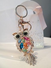 COLORFUL OWL KEYCHAIN W/GIFT BAG
