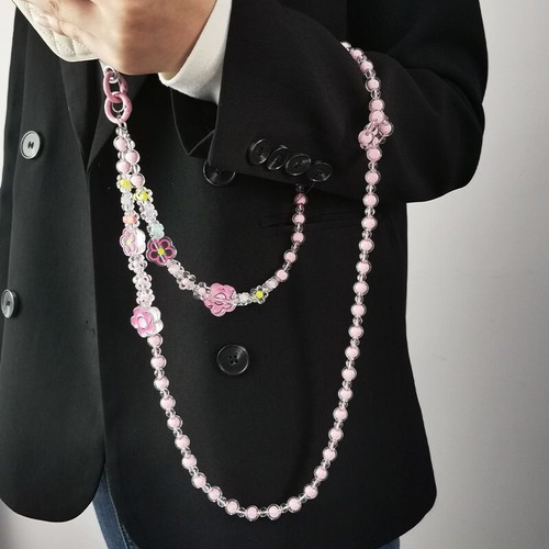Crossbody Long Crystal Beaded Mobile Phone Lanyard Mobile Phone Case Lanyard - Zdjęcie 9 z 14