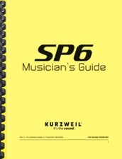 Kurzweil SP6 Synthesizer Musician's Guide