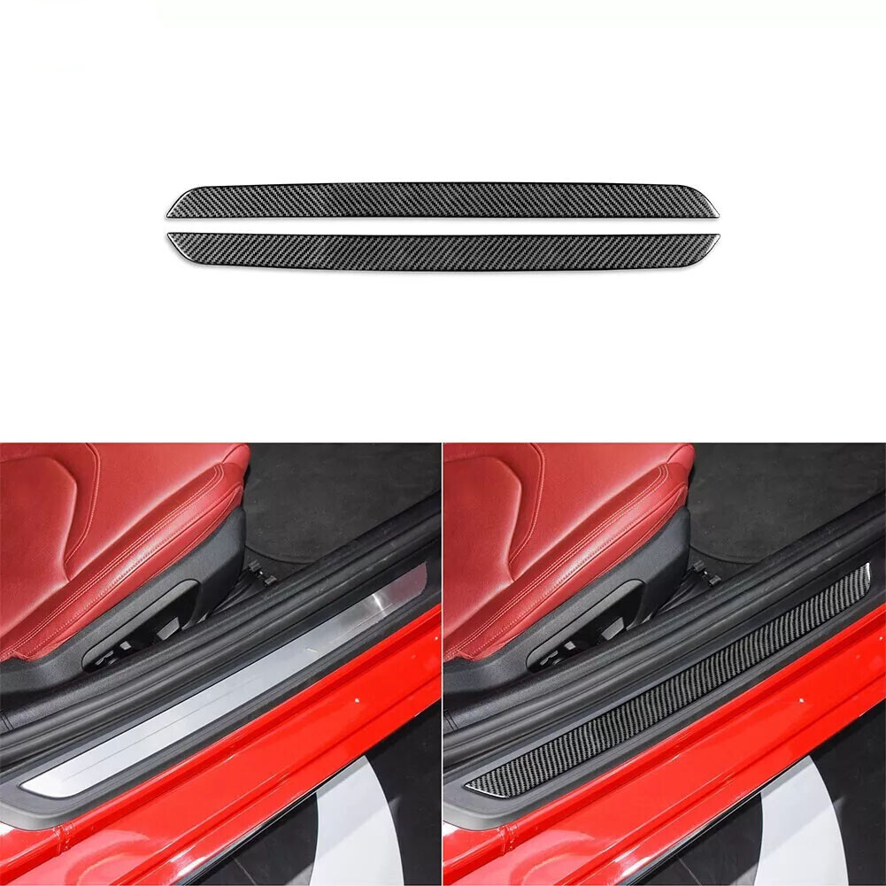 Carbon Fiber Welcome Door Sill Scuff Protector Decal For Supra GR A90 2020-2022