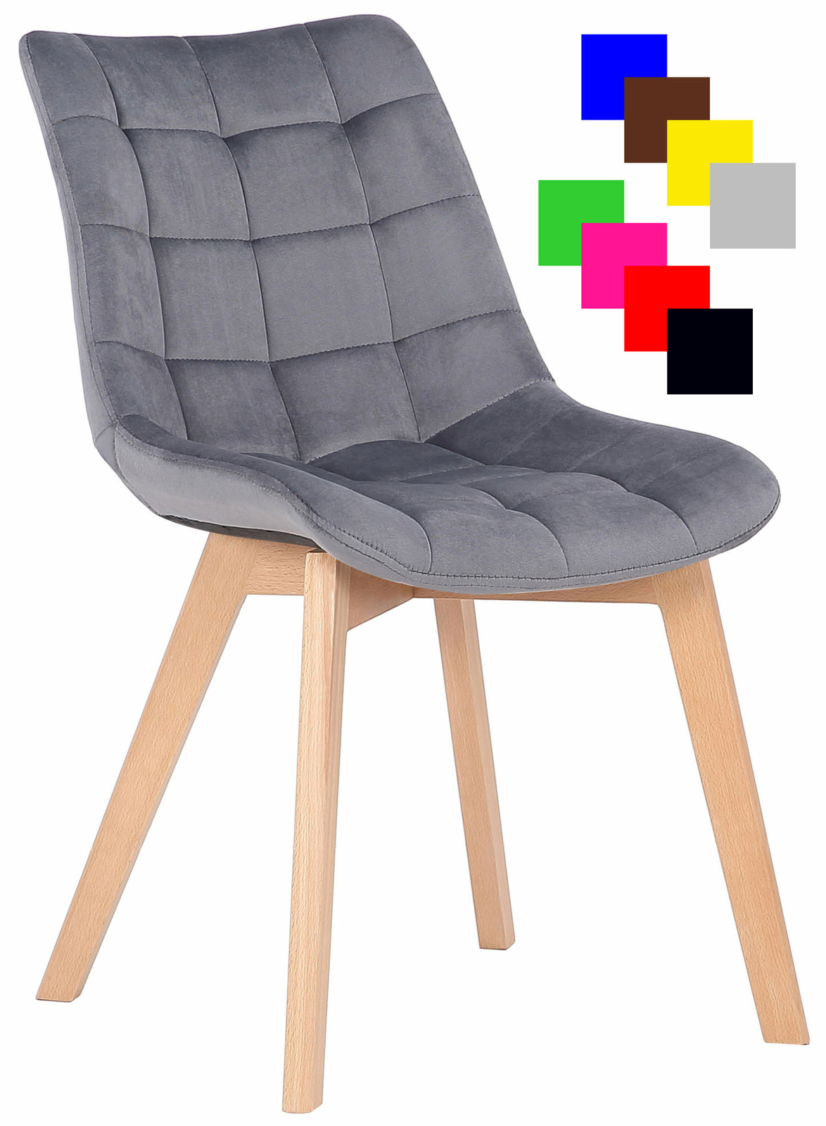 Silla De Salón Passaic Acolchada Con Base De Madera De Haya Sin Reposabrazos