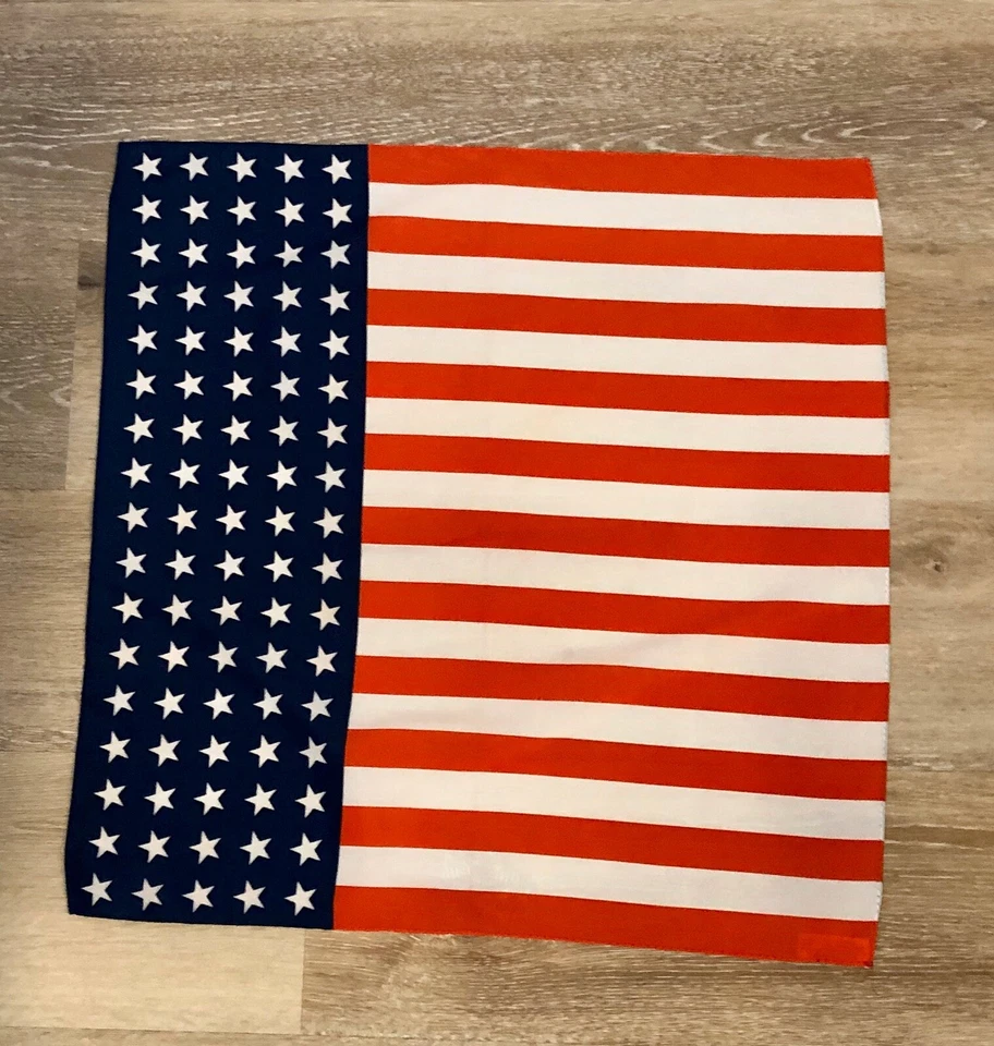 Vintage Nasharr Freres Ltd. Square Scarf Made Japan American Flag 22 x 22  - Image 3 of 4