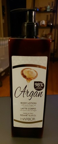 Harbor Argan Körperlotion 98 % natürlich Made in Italy 16,9 Unzen/500 ml AUTHENTISCH SELTEN
